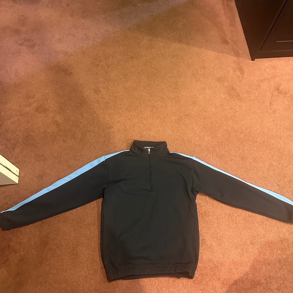 Nike Black Golf Pullover with Light Blue Lining